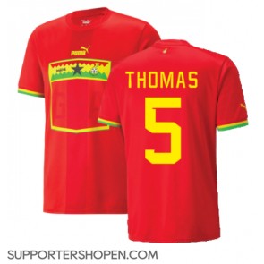 Ghana Thomas Partey #5 Borta Matchtröja VM 2022 Kortärmad